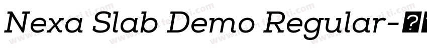 Nexa Slab Demo Regular字体转换